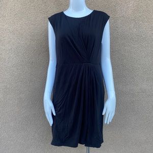 Loft black little dress sleeveless size large